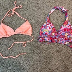 Target Women's Coral Triangle Bikini Top & Floral Halter Bikini Top